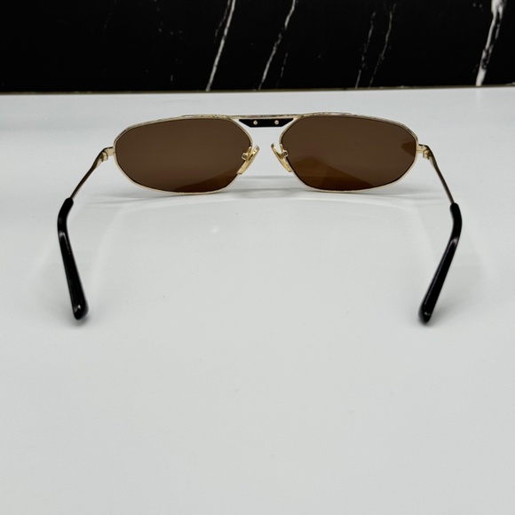 NEW BALENCIAGA BB0245S 003 UNISEX SUNGLASSES BB 0245S GOLD METAL OVAL EYEWEAR - Picture 9 of 13